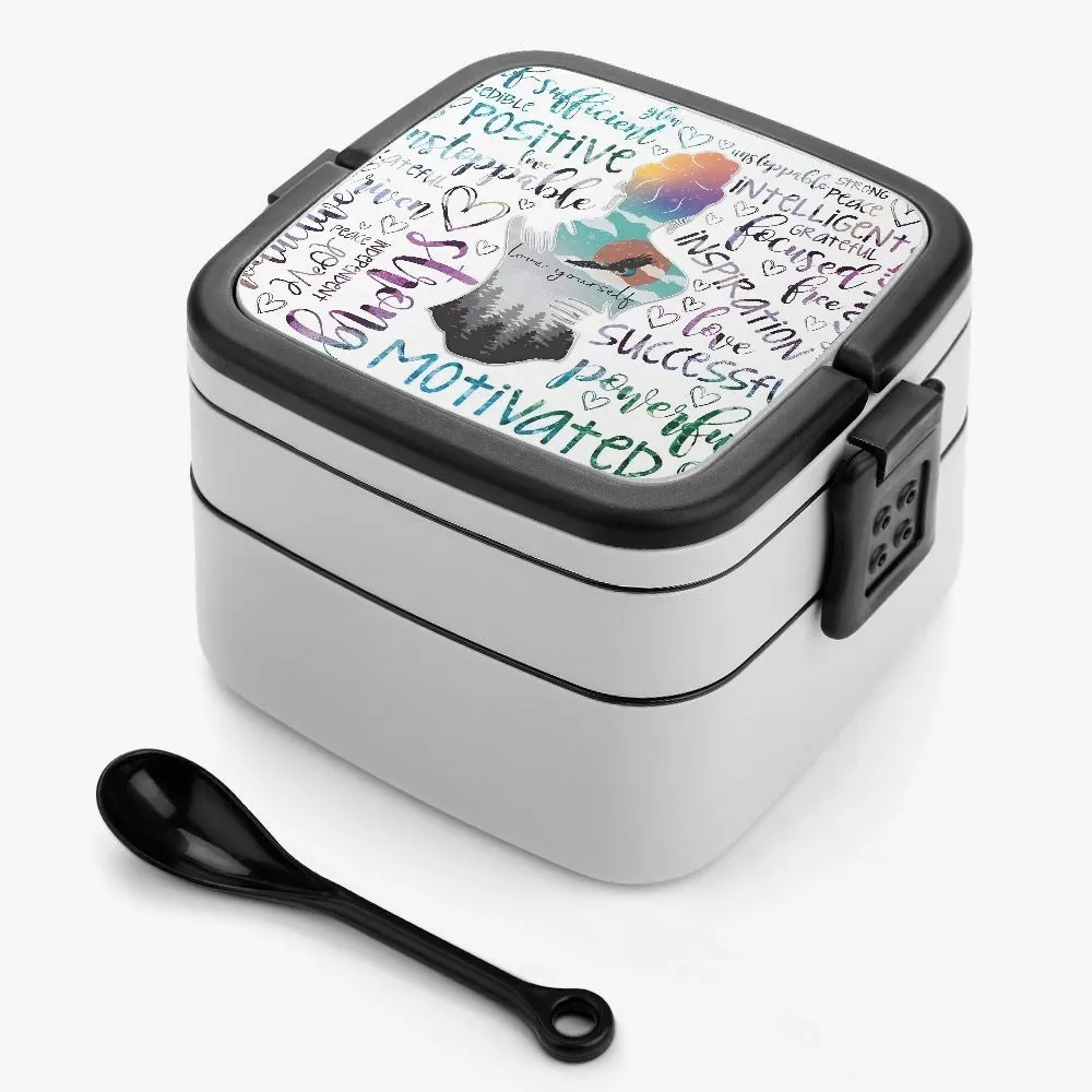 Self-Love Motivational Design Double-layer Lunch Box