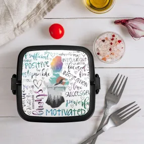 Self-Love Motivational Design Double-layer Lunch Box