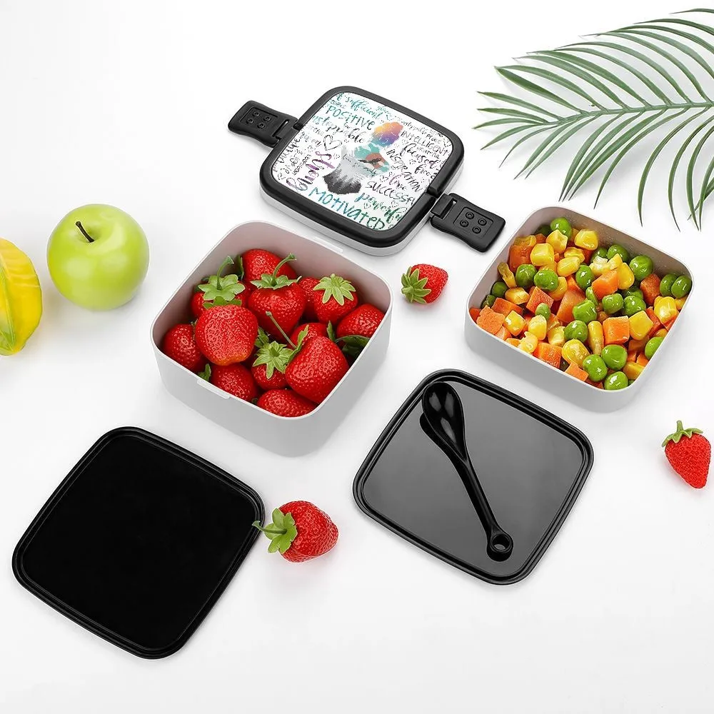 Self-Love Motivational Design Double-layer Lunch Box