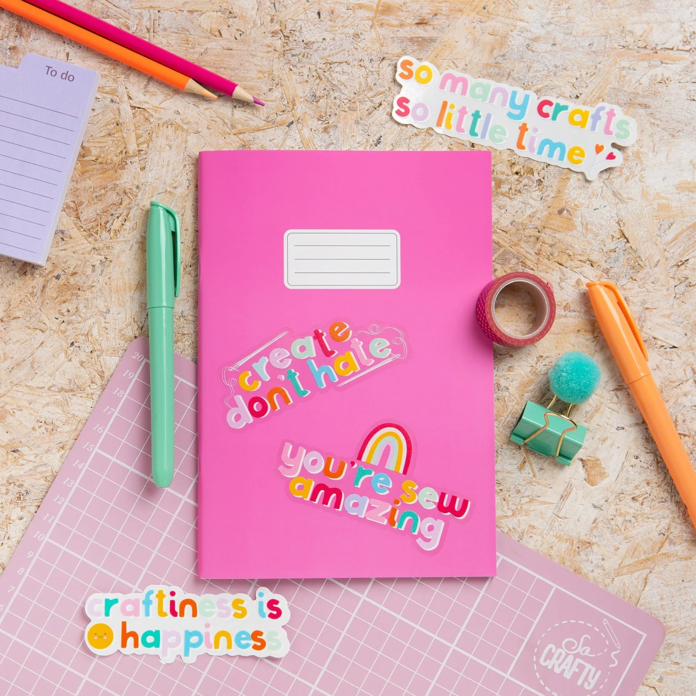 Set of 4 Crafty Stickers
