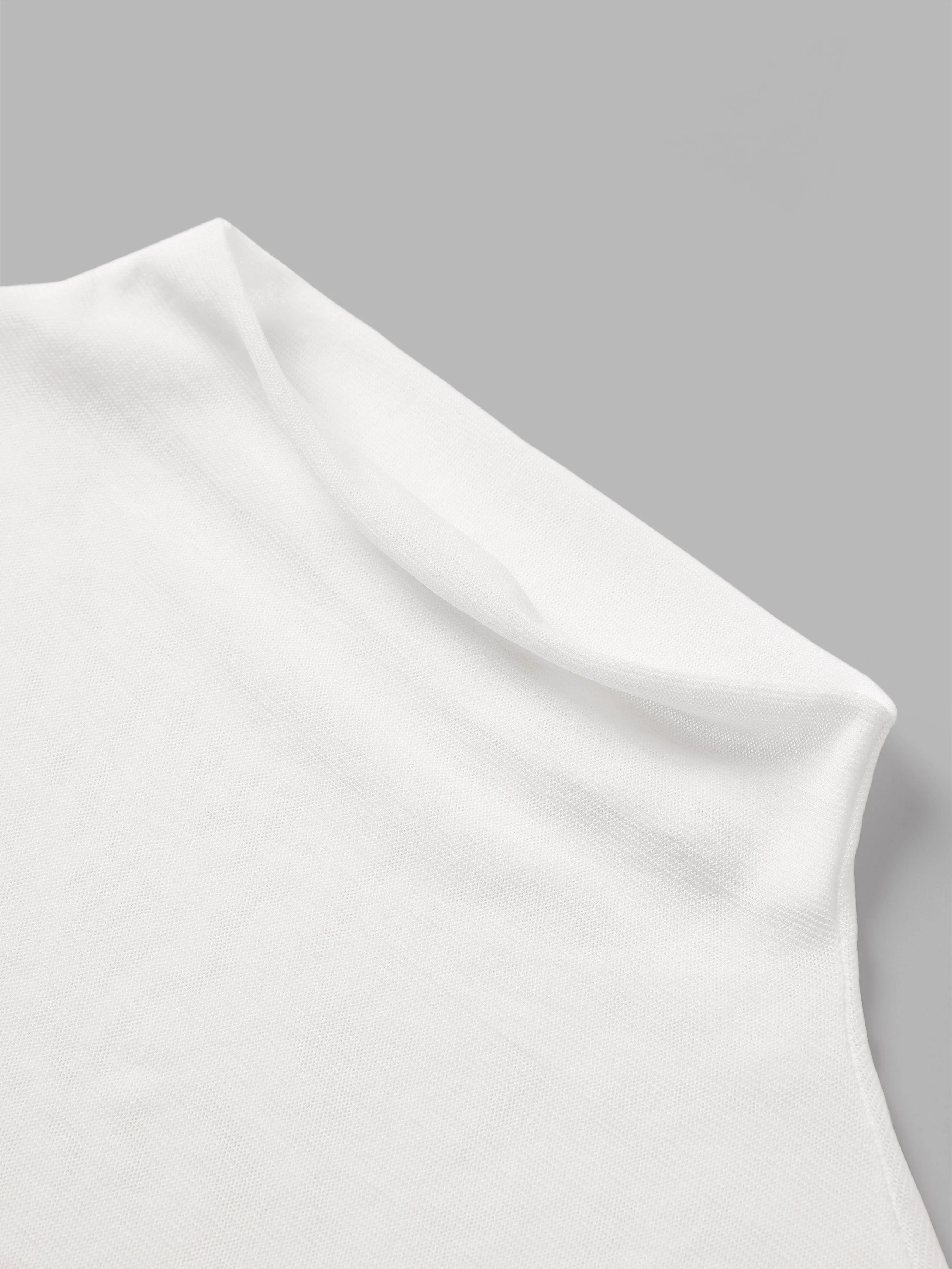 Sleeveless High Neck Mesh Top