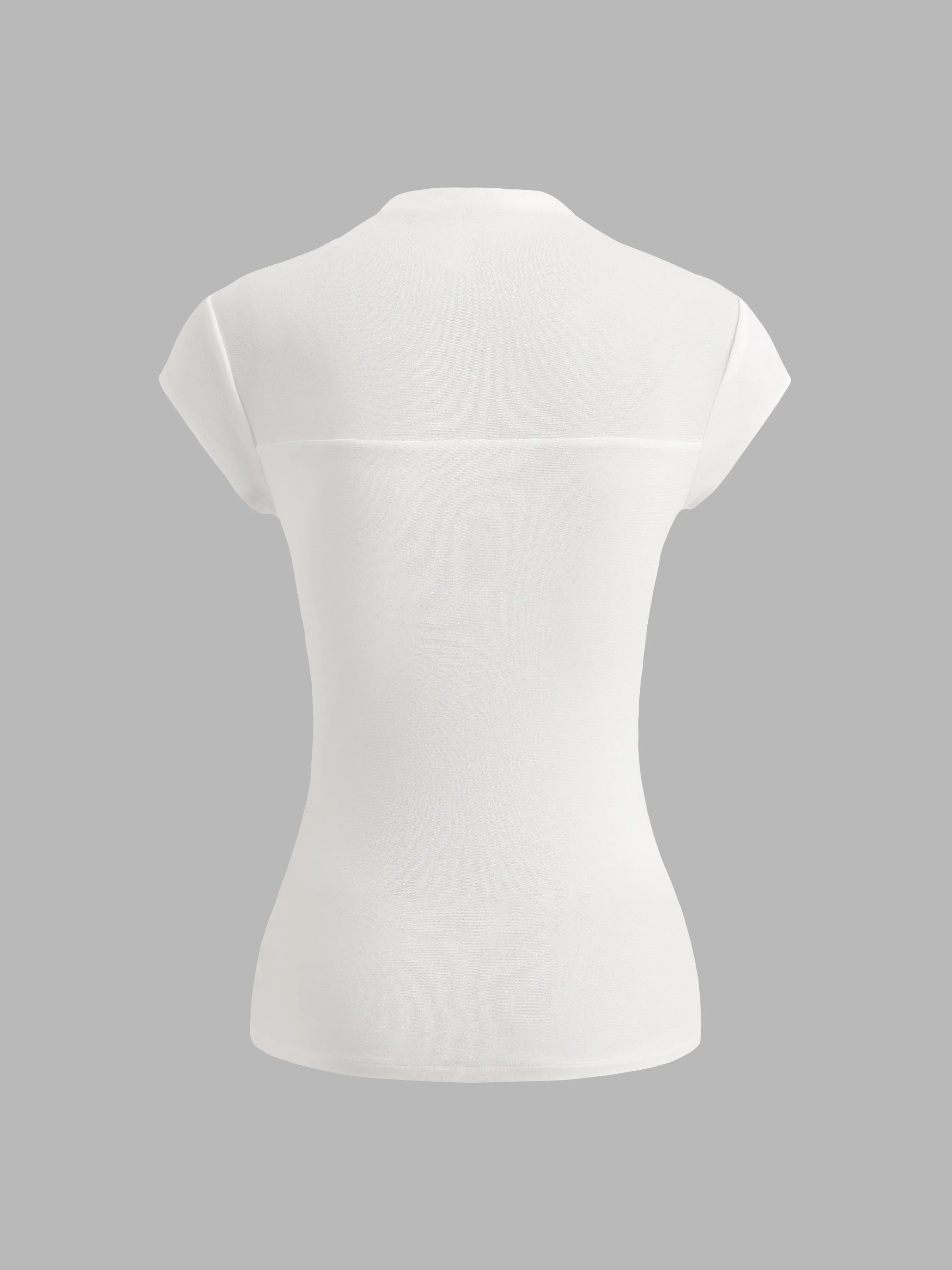 Sleeveless High Neck Mesh Top