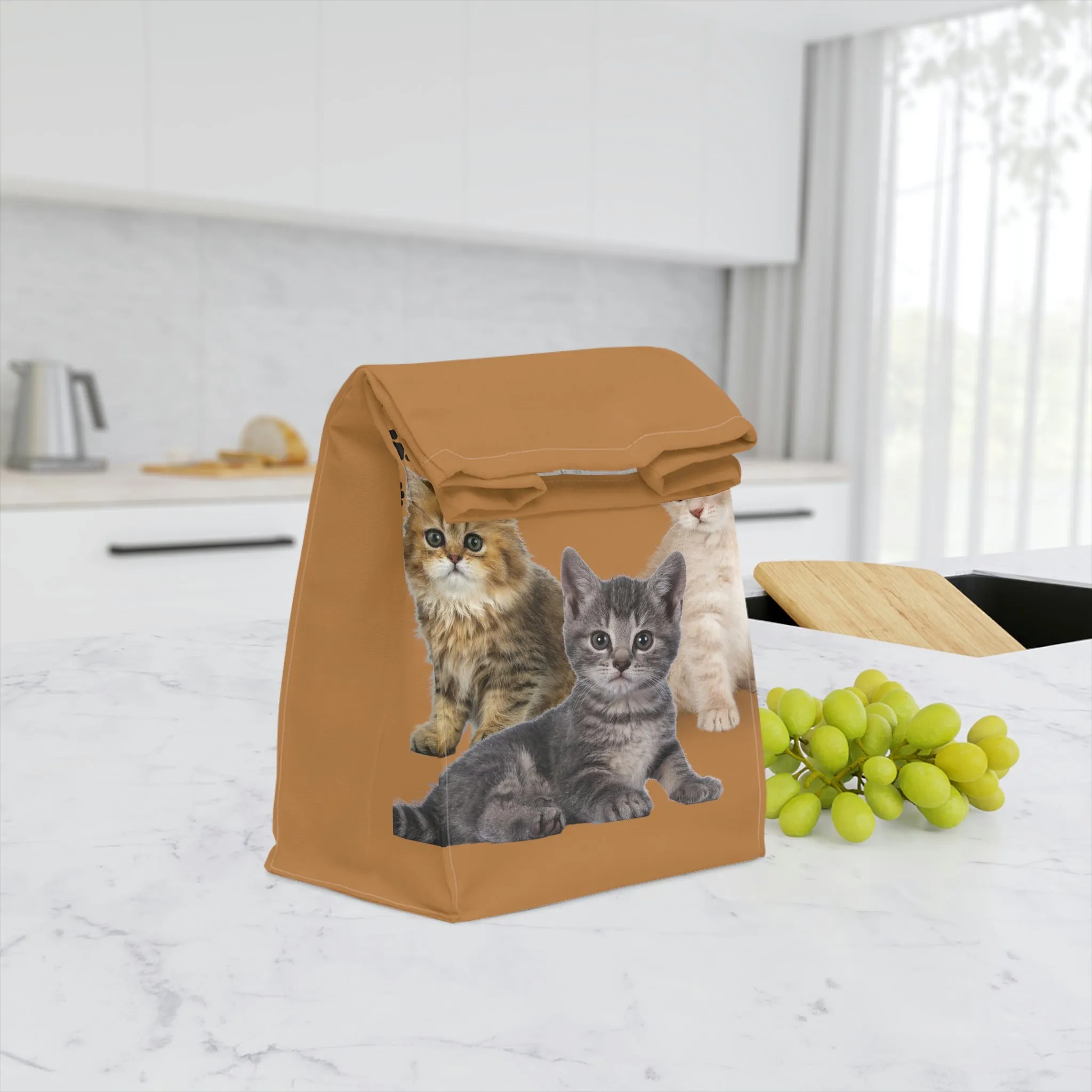 Three Persian Cats Meow POD Cat  Polyester Lunch Bag