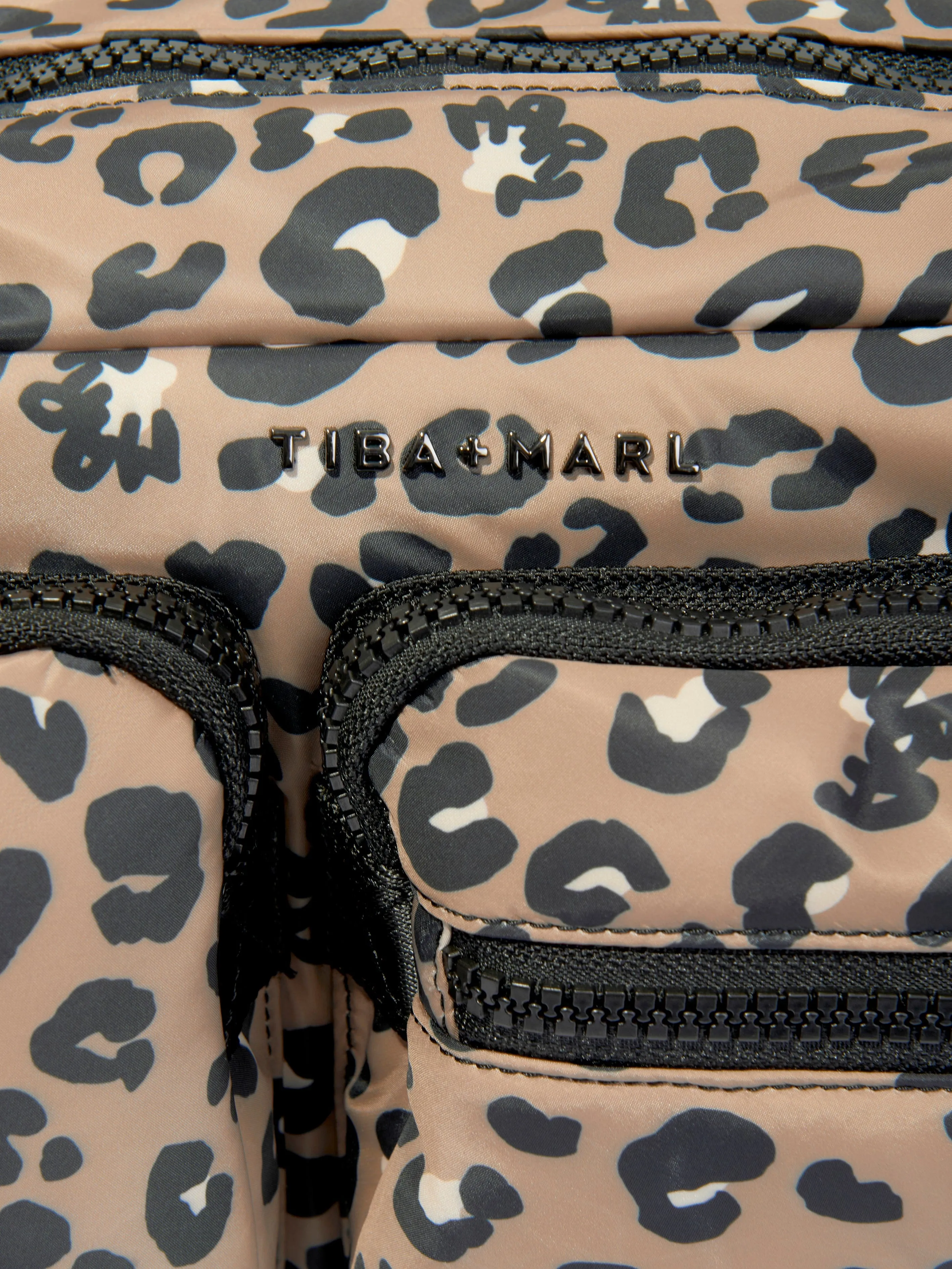 Tiba   Marl Baby Axel Buggy Organiser / Leopard Changing Bag in Brown (32cm)