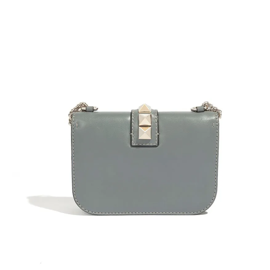 Valentino Grey Rockstud Mini Bag