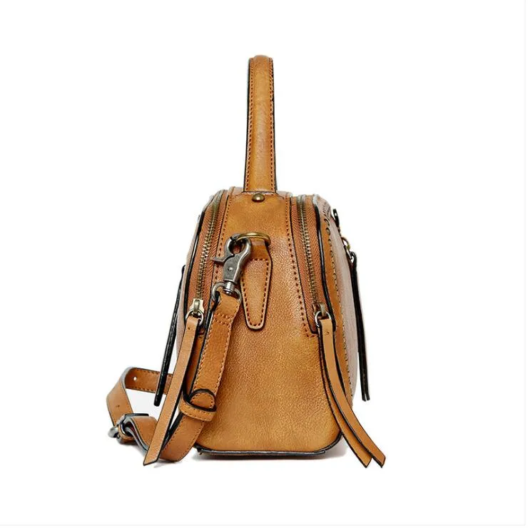 Vintage Women's Genuine Leather Handbags Cross Shoulder Bag For Women