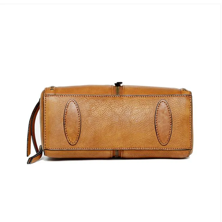 Vintage Women's Genuine Leather Handbags Cross Shoulder Bag For Women
