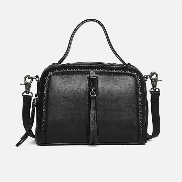 Vintage Women's Genuine Leather Handbags Cross Shoulder Bag For Women