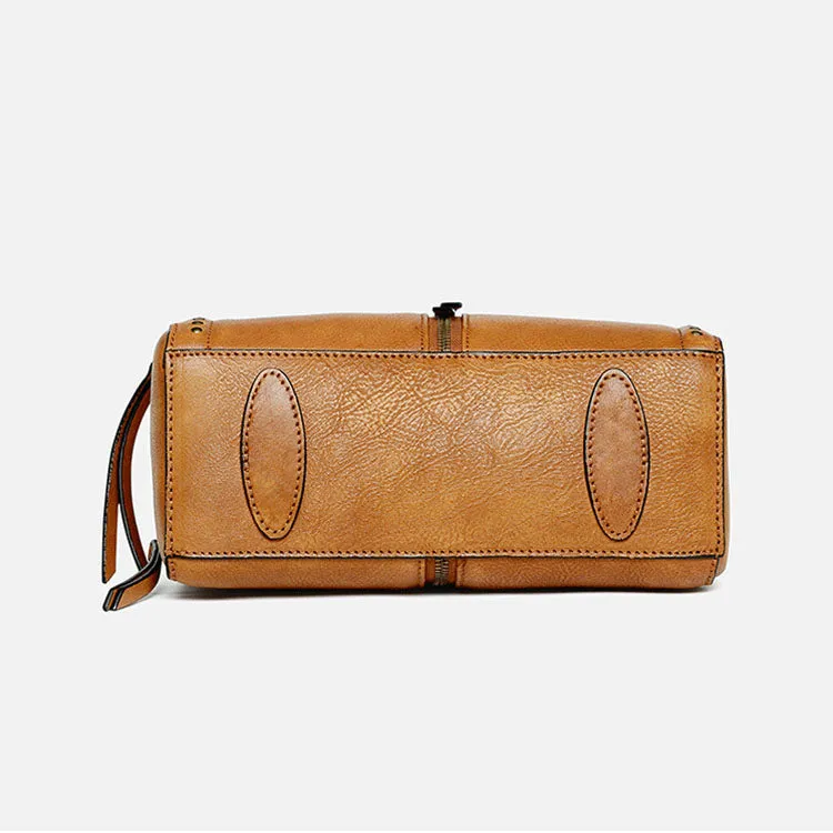 Vintage Women's Genuine Leather Handbags Cross Shoulder Bag For Women