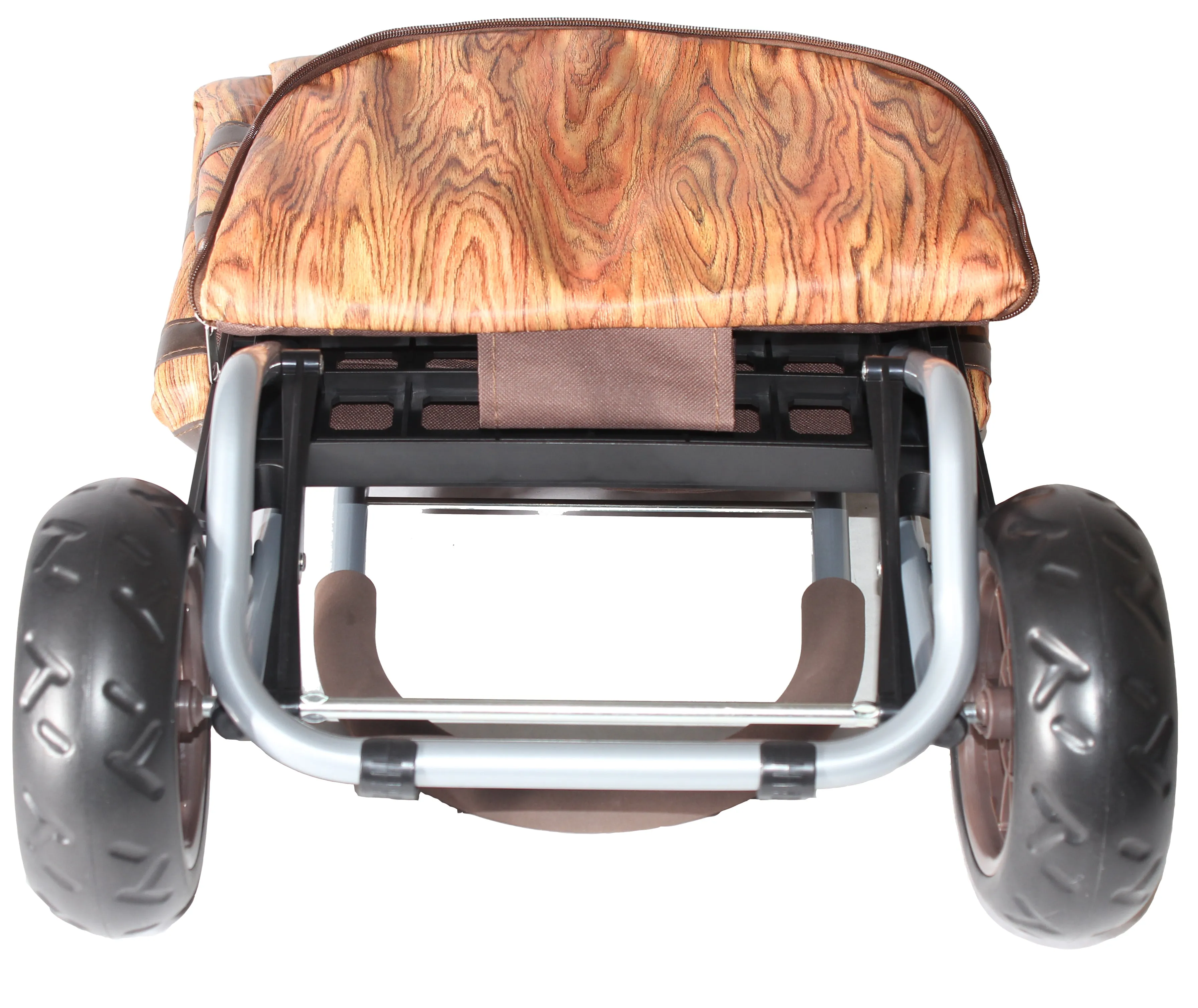 Wine Barrel Cooler Trolley Dolly - Oak