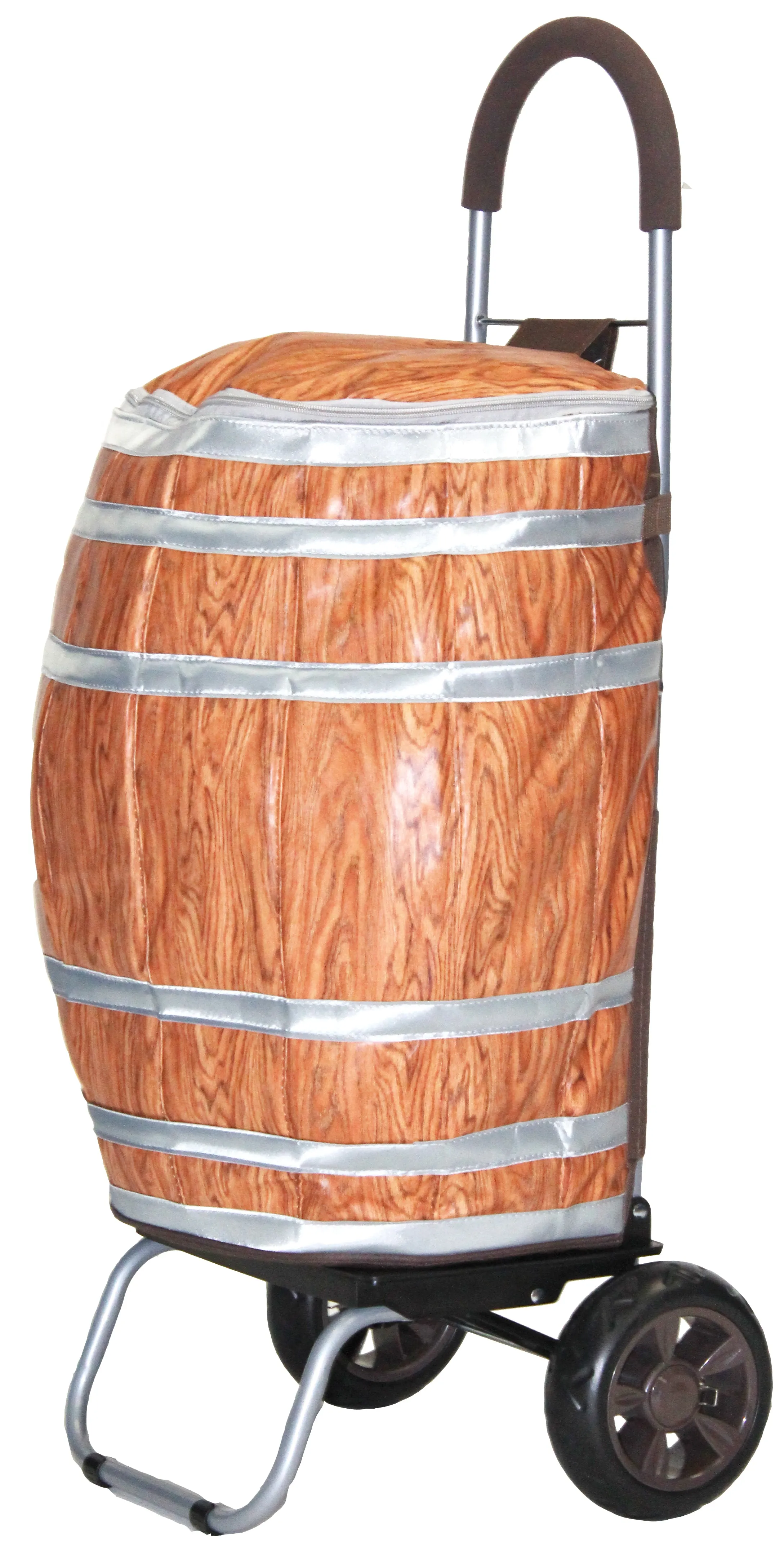 Wine Barrel Cooler Trolley Dolly - Oak