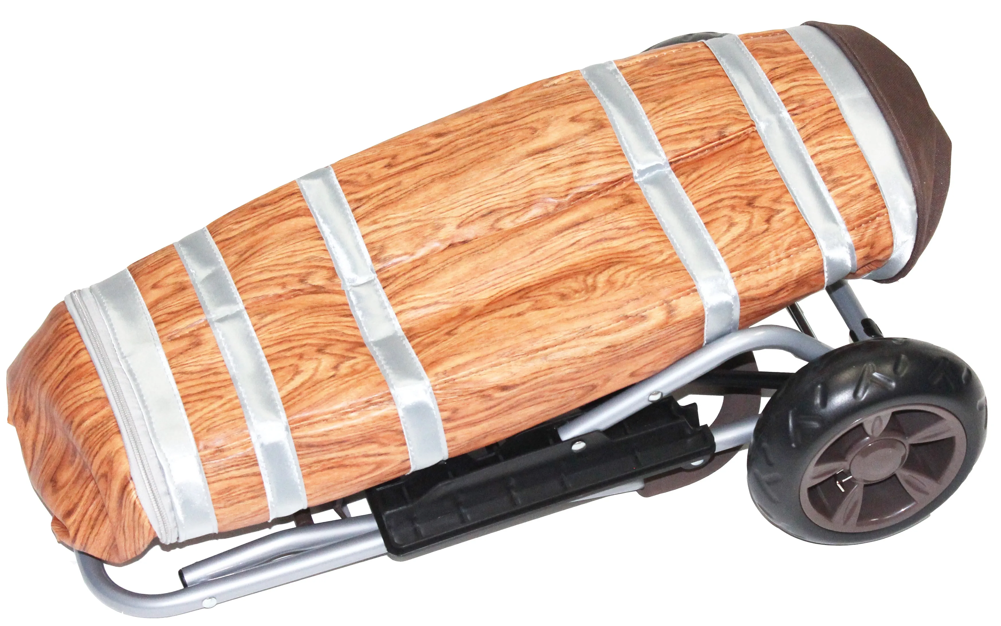 Wine Barrel Cooler Trolley Dolly - Oak