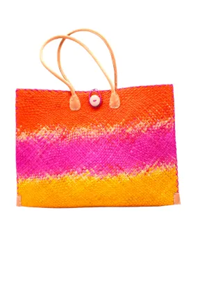 Zafran Holden Ombre Straw Beach Bag