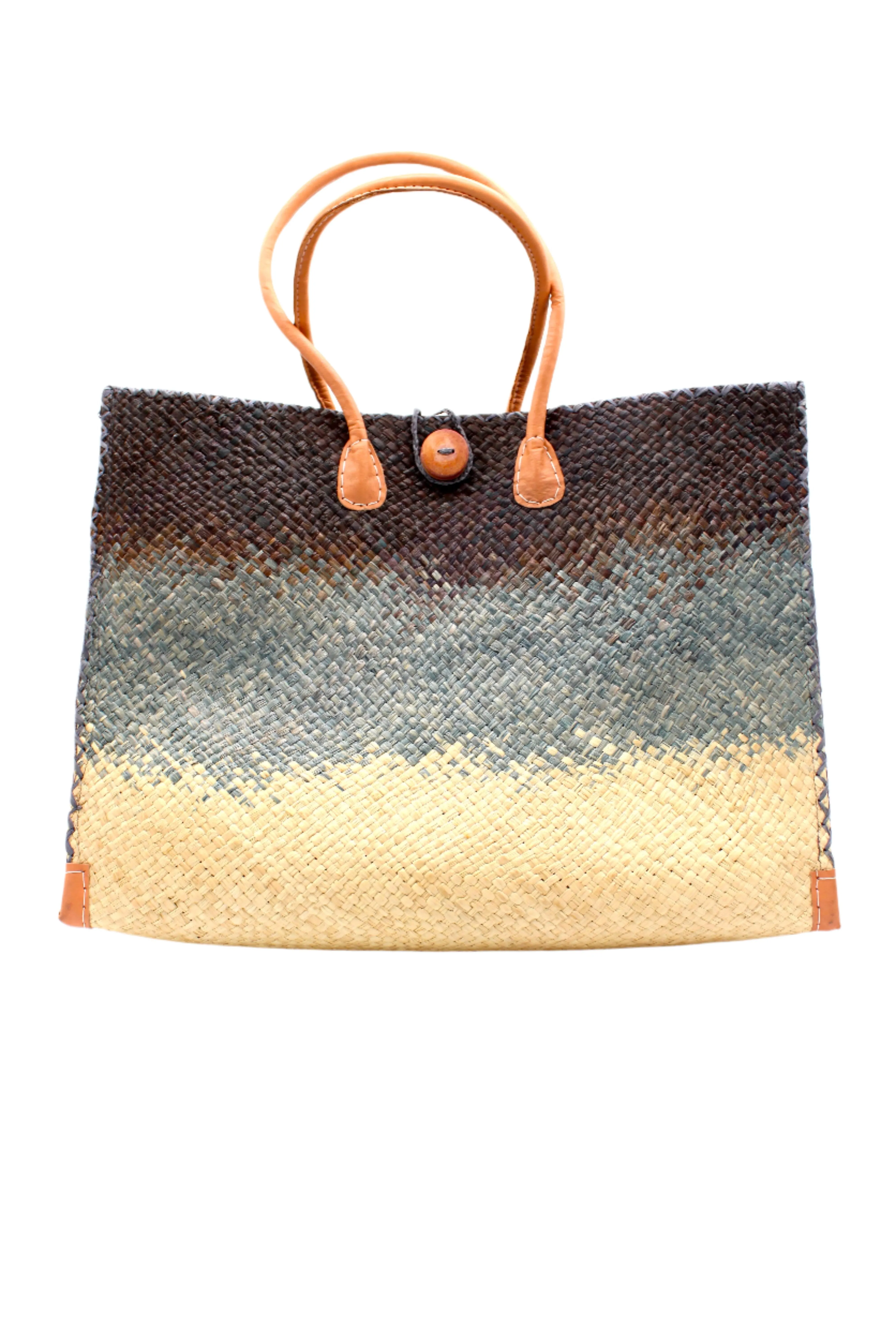Zafran Holden Ombre Straw Beach Bag