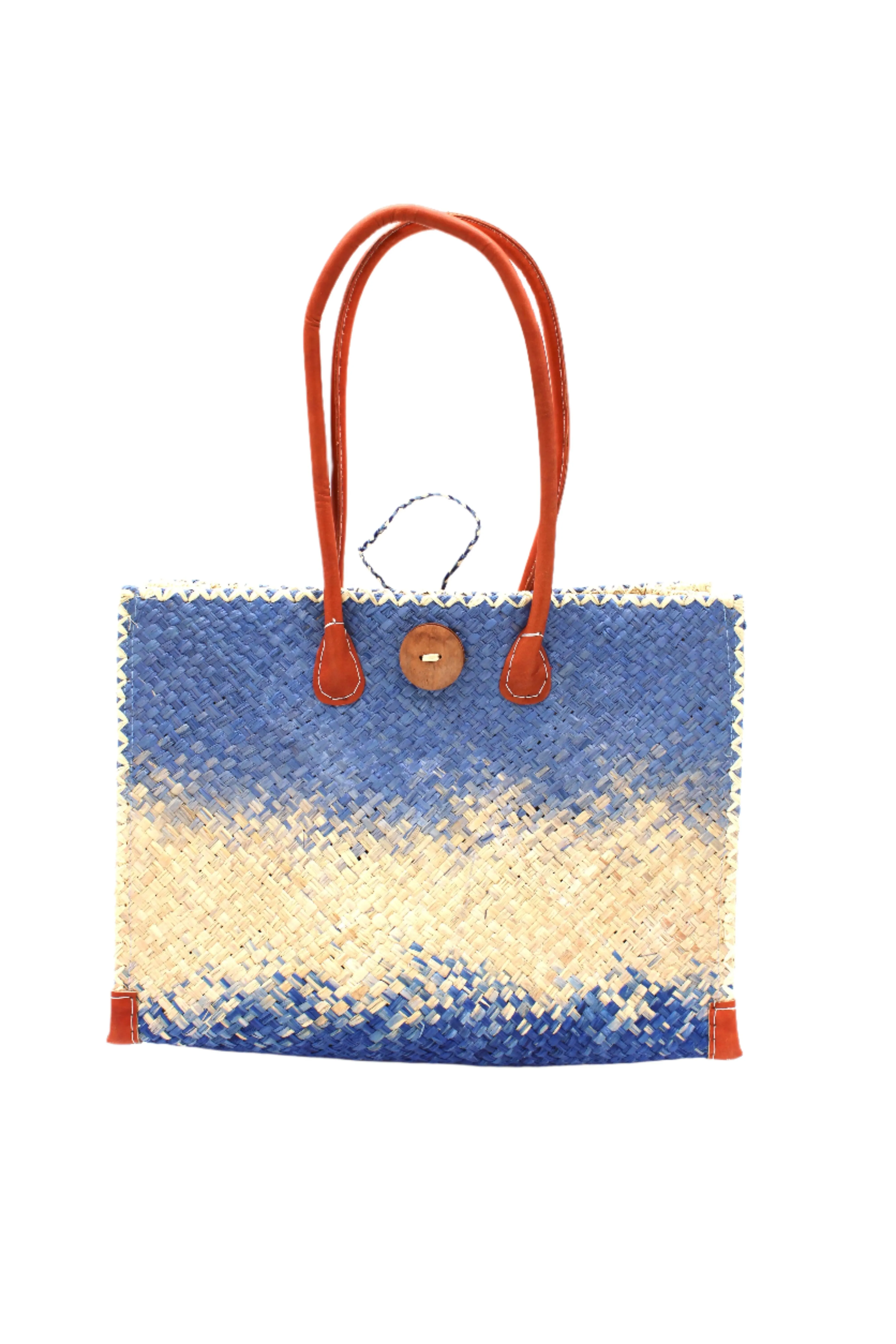 Zafran Holden Ombre Straw Beach Bag