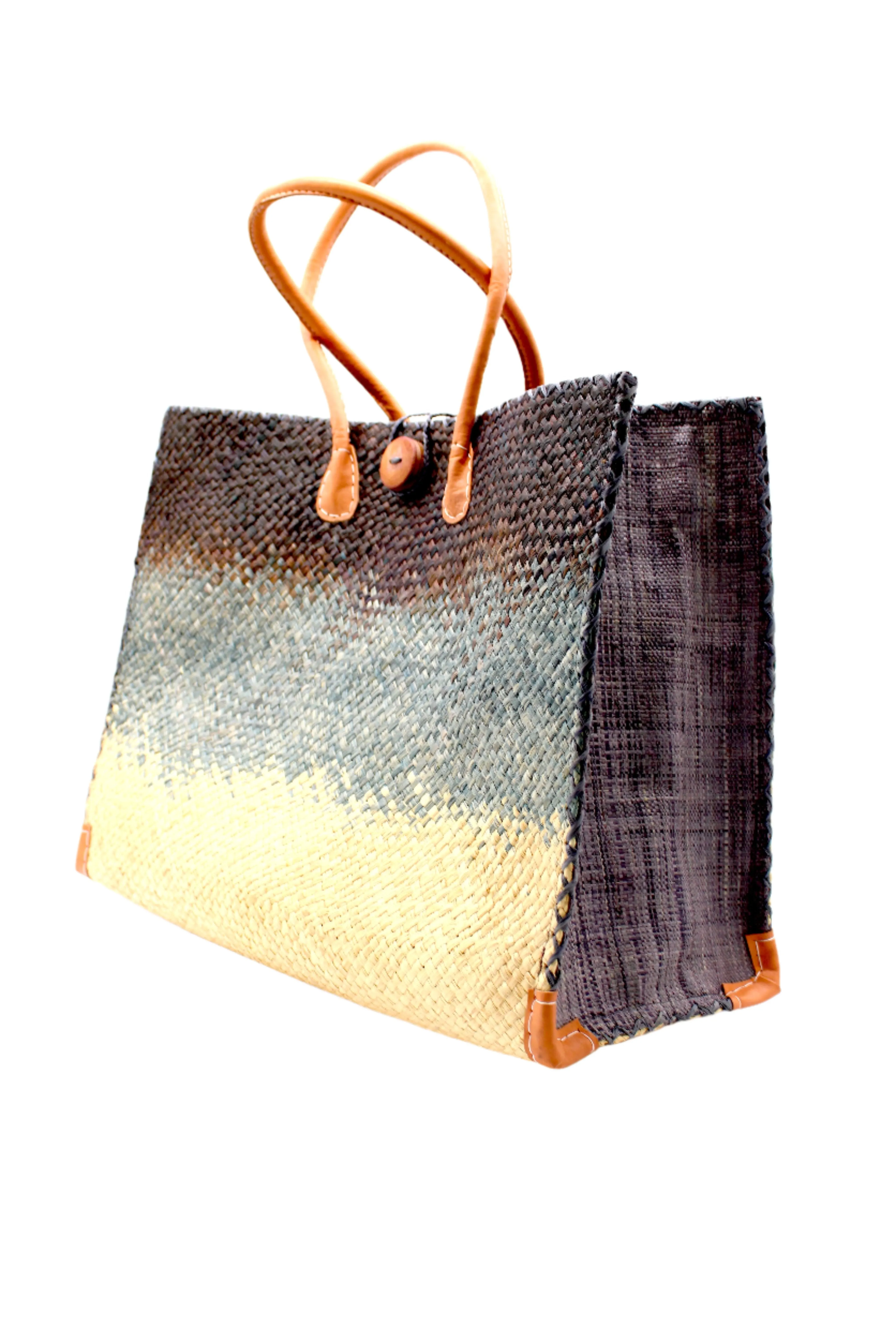 Zafran Holden Ombre Straw Beach Bag