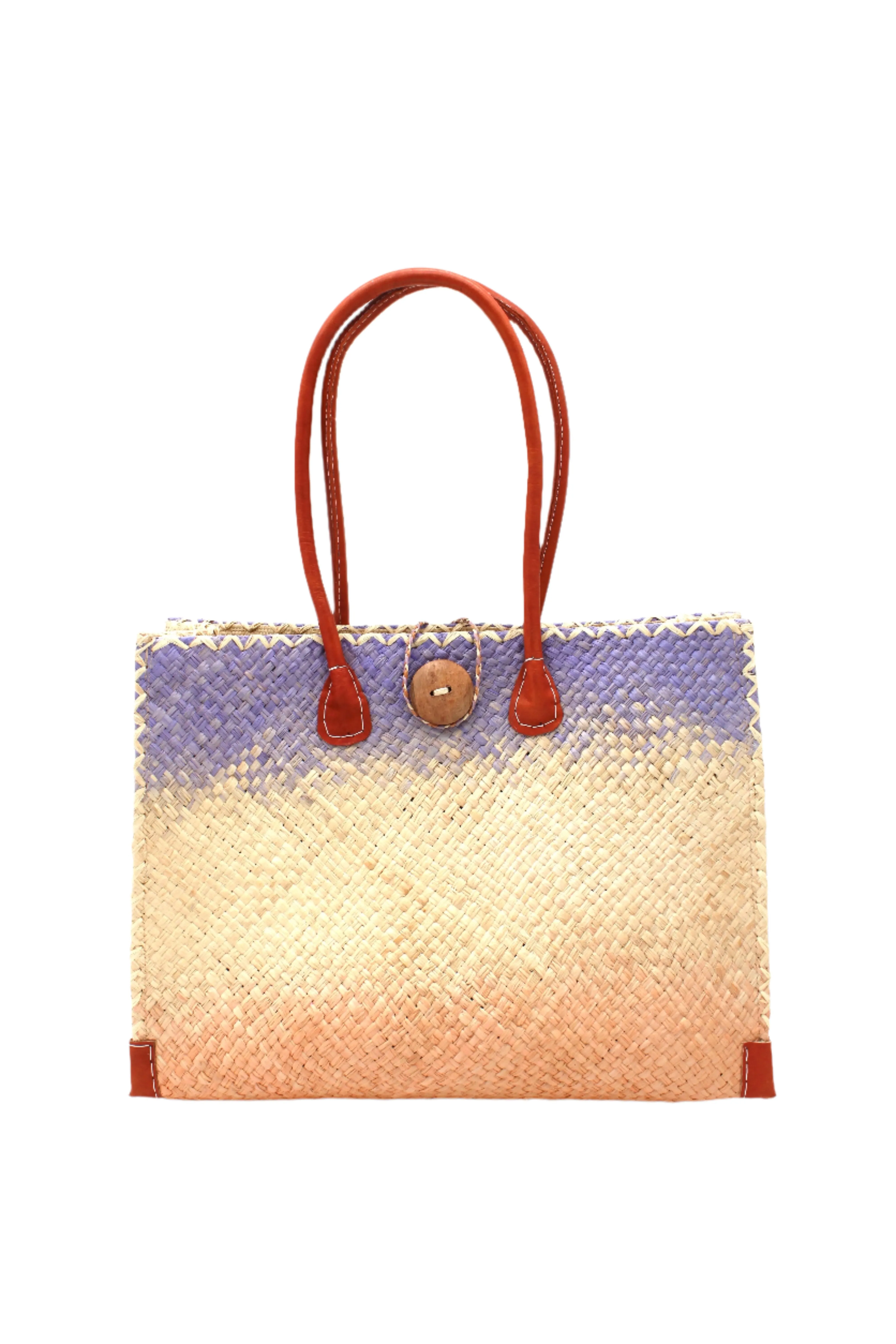 Zafran Holden Ombre Straw Beach Bag